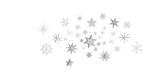 Christmas background design of snowflake and snow falling in the winter 3d illustration