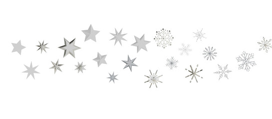 Christmas background design of snowflake and snow falling in the winter 3d illustration