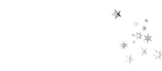 Banner with golden decoration. Festive border with falling glitter dust and stars.