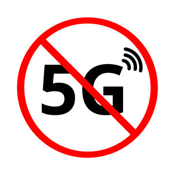 No 5g symbol icon