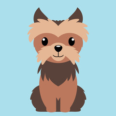 Yorkshire terrier vector illustration in flat style
