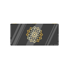 Closed eye palette with mirror cartoon illustration. Package of decorative cosmetics, eye palette. Skin care, beauty concept