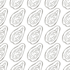 Coloring Seamless pattern with tropical fruits. Illustration in hand draw style