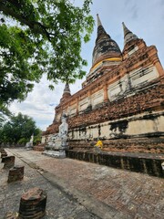 Wat Yai Chaimongkol, formerly known as Wat Pa Kaeo There is a large pagoda is an ancient temple It is now a tourist attraction in Ayutthaya, Thailand.