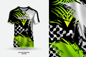 Abstract sports jersey design template mockup vector