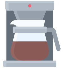 Drip coffee maker icon, Coffee shop related vector