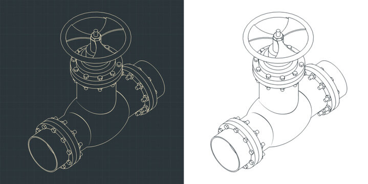 Valve isometric blueprints