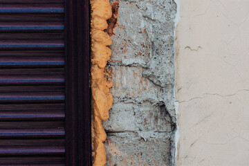 DIY insulation foam for home windows isolation against cold air