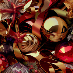 Christmas decoration baubles, festive season, new year