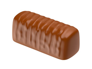 Chocolate praline on transparent background