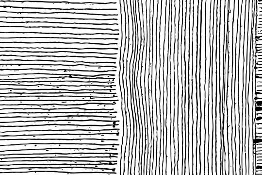Horizontale und vertikale Striche und Linien mit kleinen Spritzern, handgezeichnet, Overlay