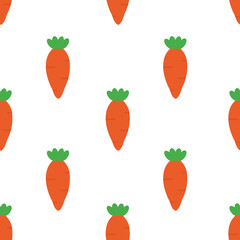 Carrot seamless pattern vector file on isolated white background. It can be used for wallpaper, home decoration,Art, print, packaging design, fashion, etc.