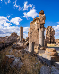 Fototapeta premium Ani Ruins view in Kars City of Turkey