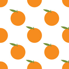 Orange seamless pattern vector file on isolated white background. It can be used for wallpaper, home decoration,Art, print, packaging design, fashion, etc.