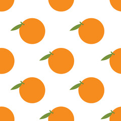 Orange seamless pattern vector file on isolated white background. It can be used for wallpaper, home decoration,Art, print, packaging design, fashion, etc.