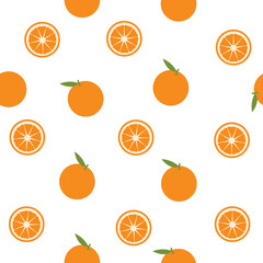 Orange seamless pattern vector file on isolated white background. It can be used for wallpaper, home decoration,Art, print, packaging design, fashion, etc.