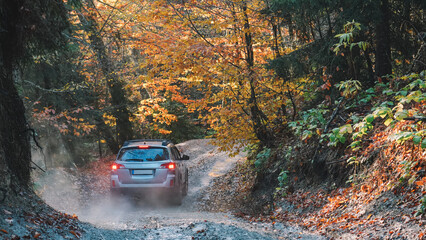 Offroad car in nature.  Offroad Car On The way © george