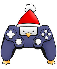 Penguin Game Controller Christmas PNG © Revelin