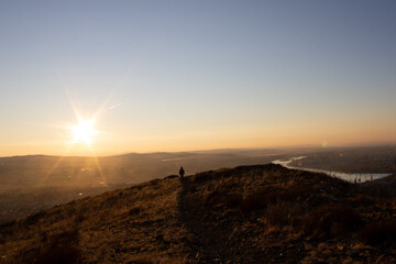 sunset in the mountains