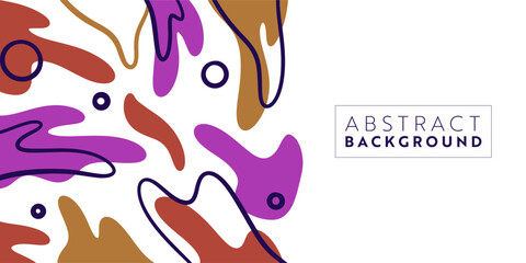 Abstract colorful template banner design with liquid shape.
