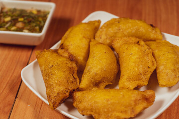 Fried empanadas, typical Colombian food