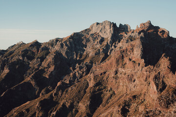 Fototapeta premium Aesthetic mountain landscape, Madeira island