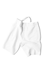 White sports shorts. Shorts mockup without background. Mock-up. PNG