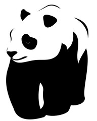 black and white panda bear