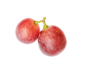 Two grapes isolated on white background