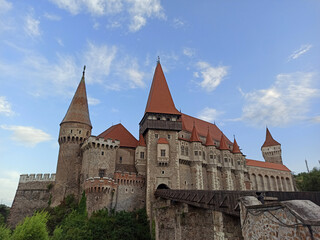 Fototapeta na wymiar Corvin Castle (Castelul Corvinilor) in Hunedoara, Romania