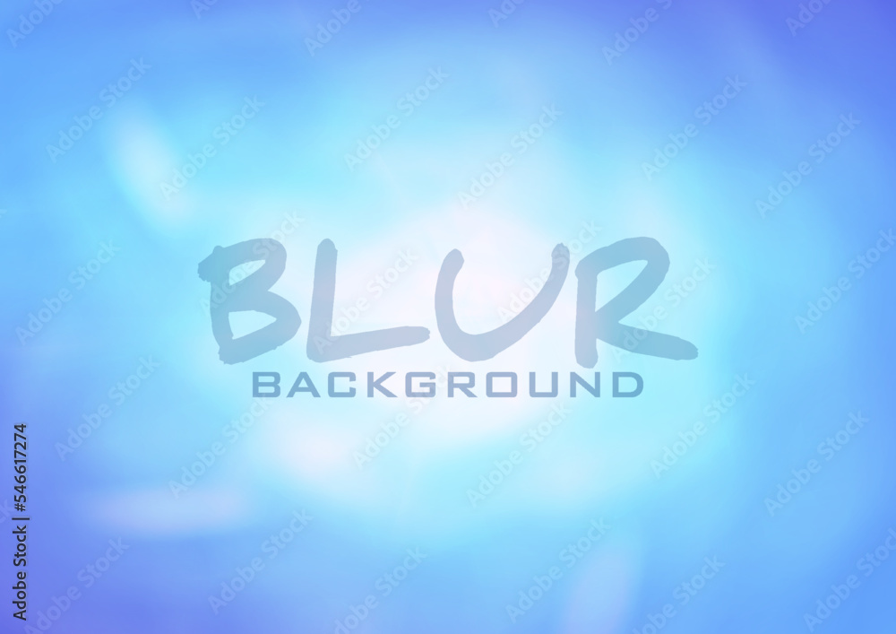 Poster Light spot on blue background. Simple blurred pattern