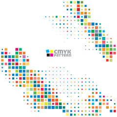 Simple mosaic background with small multicolor squares