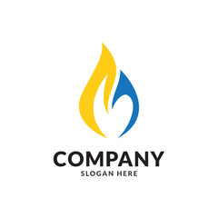 Fire Logo design vector Template drop silhouette. Creative Droplet Burning Elegant Bonfire Logotype Fire Logo icon concept.