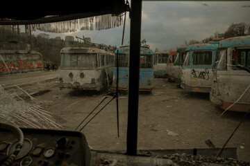 Abandoned trolleybuses 