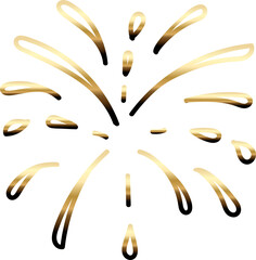 Fireworks isolated on a white background. A set of festive f