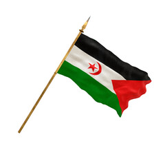 Background for designers. National Day. National flag  of Sahrawi Arab Democratic Republic