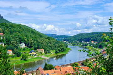 Fototapeta premium Koenigstein, Saxon Switzerland, Germany