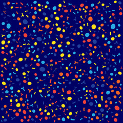 ILLUSTRATION ABSTRACT BACKGROUND SCATTERED DOODLE LINE FLAT COLOR DESIGN PATTERN VECTOR