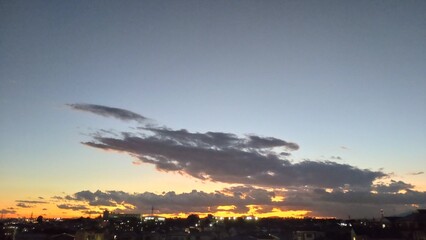sunset in the sky