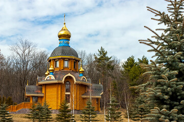 Wooden church of Saint Alexander Nevsky,Kislovodsk ,Northern Caucasus,Russia.