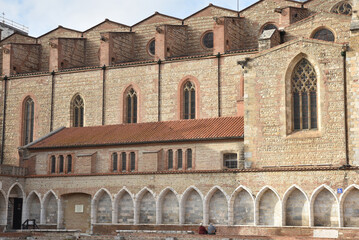 Contrefort de la cath&eacute;drale Saint-Jean-Baptiste &agrave; Perpignan. France