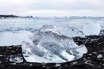 Ice at diamond beach in iceland