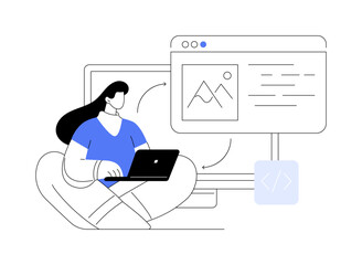 Microsites abstract concept vector illustration.