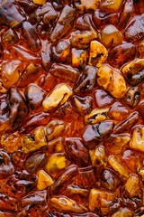 Abstract texture and background of amber stone.