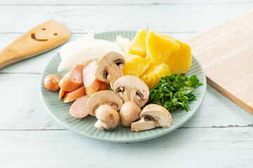 ジャーマンポテトの作るための食材