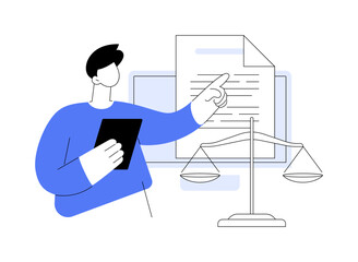 Legal notice abstract concept vector illustration.