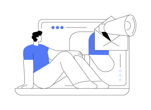 Newsletter abstract concept vector illustration.