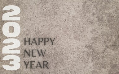 happy new year 2023 textured gray background,abstract background