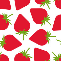 Colorful strawberry seamless vector pattern