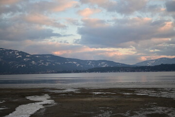 sunset in the mountains